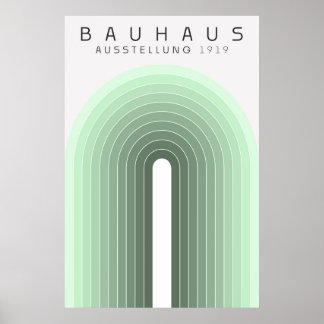 Poster Cartaz Verde Sage Bauhaus