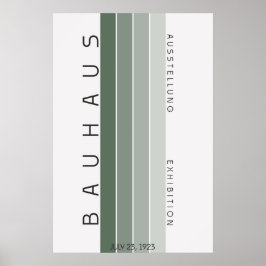 Poster Cartaz Verde Sage Bauhaus