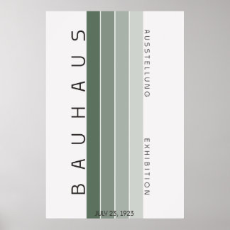 Poster Cartaz Verde Sage Bauhaus