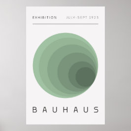 Poster Cartaz Verde Sage Bauhaus