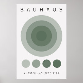 Poster Cartaz Verde Sage Bauhaus