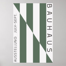 Poster Cartaz Verde Sage Bauhaus