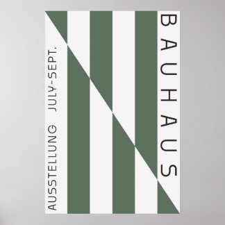 Poster Cartaz Verde Sage Bauhaus