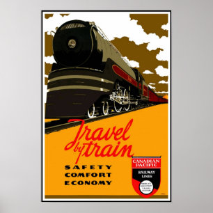 Poster Cartaz Viagem Vintage De Trem Canadá 2