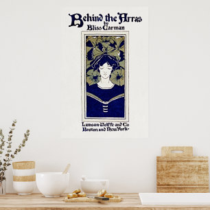 Poster Cartaz Vintage Art Nouveau 1890s Por Trás do Arras