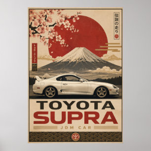Poster Cartaz Vintage de Carro Esportivo Japonês Monte