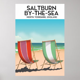 Poster Cartaz vintage de Saltburn-by-the-Sea.