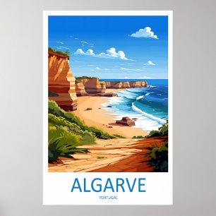 Poster Cartaz Vintage de Viagem Algarve Parque Nacional d