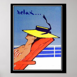 Pôster Cartaz vintage de viagem Relax