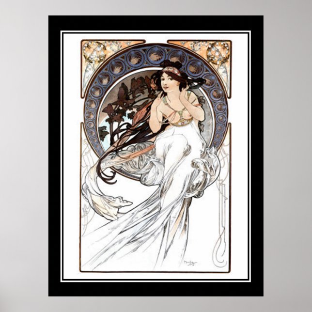Pôster Cartaz vintage francês Alphonse Mucha (Frente)