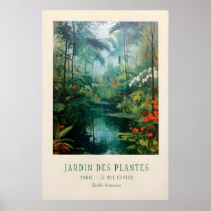 Poster Cartaz Vintage Jardin des Plantes Paris Botânico
