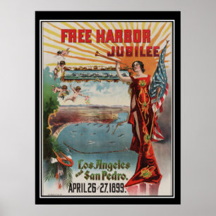 Poster Cartaz Vintage Jubileu de Los Angeles 1899