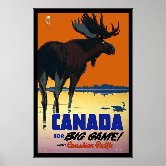 Pôster Cartaz Vintage Viagem Canadá (Frente)