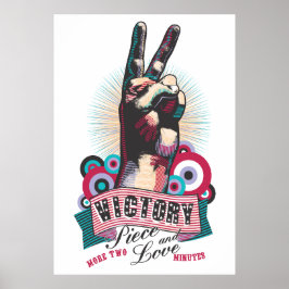 Poster Cartaz – Vitória Paz e Amor Design Pop-Art