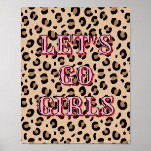 Poster Cartaz Western Let's Go Girls, Arte de Parede Girl