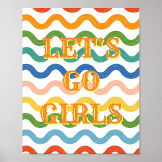 Poster Cartaz Western Let's Go Girls, Arte de Parede Girl