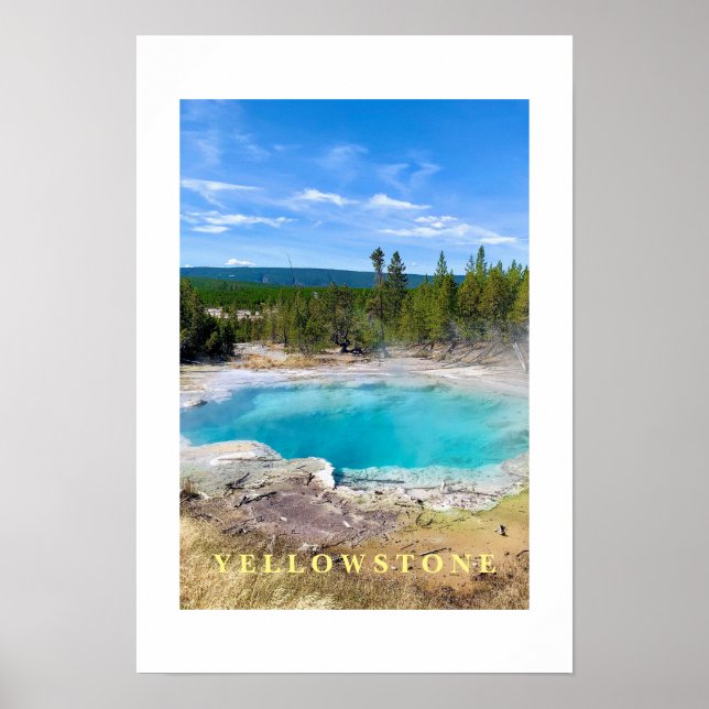 Poster Cartaz Yellowstone Thermal Hot Pot (Frente)