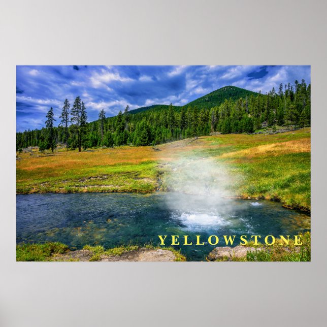 Poster Cartaz Yellowstone Thermal Hot Pot (Frente)