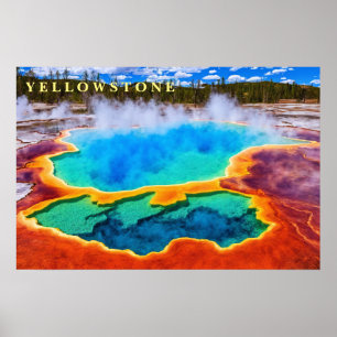 Poster Cartaz Yellowstone Thermal Hot Pot