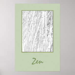 Pôster Cartaz 'Zen Bamboo'