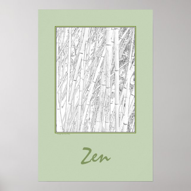 Pôster Cartaz 'Zen Bamboo' (Frente)