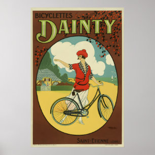 Poster Cartazes de Bicicleta Antiga e Delicada