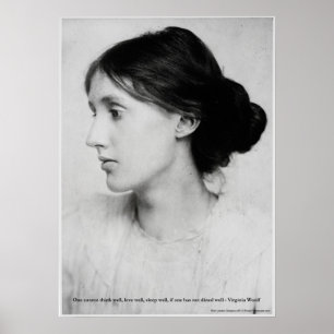 Pôster Cartazes de Citações de Amor de Virginia Woolf "Am