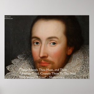 Poster Cartazes de Citações de Sabedoria de Shakespeare "
