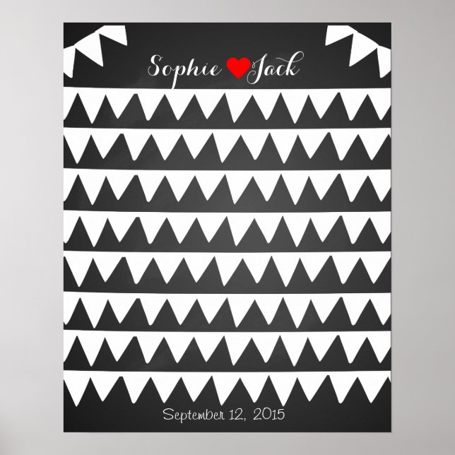 Pôster cartazes de embrulhamento de livros de convidados  (Frente)