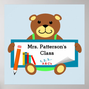 Pôster Cartazes de Sala de Aula