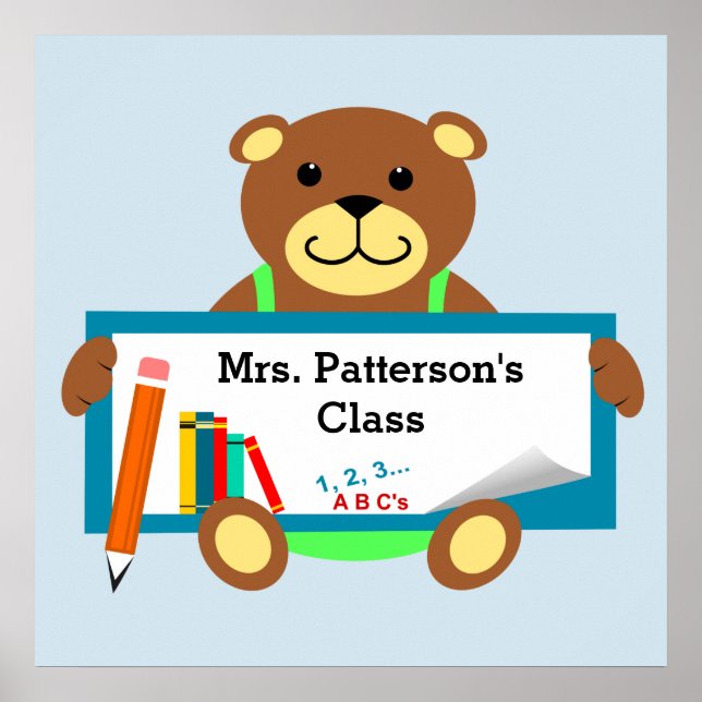 Pôster Cartazes de Sala de Aula (Frente)