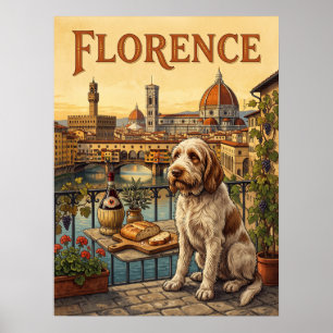 Poster Cartazes de Viagem Antigos Florença Itália Cacho