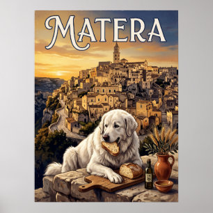 Poster Cartazes de Viagem Antigos Matera Itália Cachorr