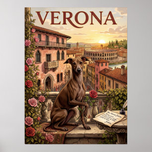 Poster Cartazes de Viagem Antigos Verona Itália Romance