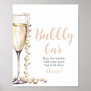 Poster Cartazes Dourados e Churrasco de Prosecco - Sinal