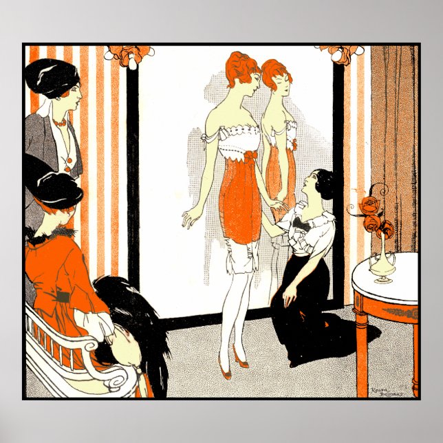 Poster Cartazes Espartilhos Les Corsets Le Furet Paris (Frente)