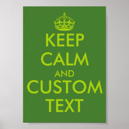 Poster Cartazes KeepCalm verde maçã | Texto personalizado
