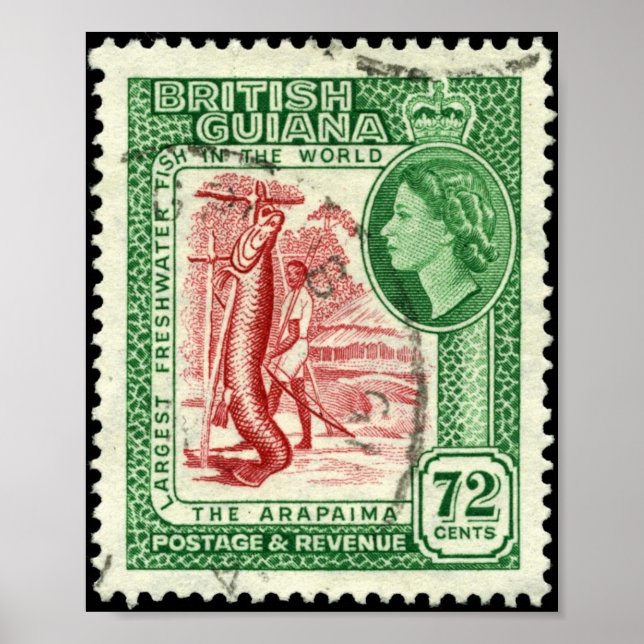 Pôster Carteira Britânica Stamp 1954 72c (Frente)