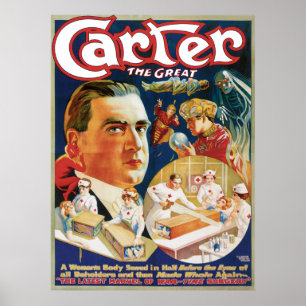 Poster Carter a grande propaganda do mágico do vintage