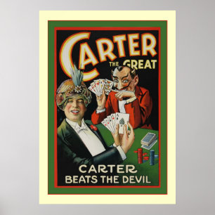 Pôster Carter o grande mágico do vintage do ~