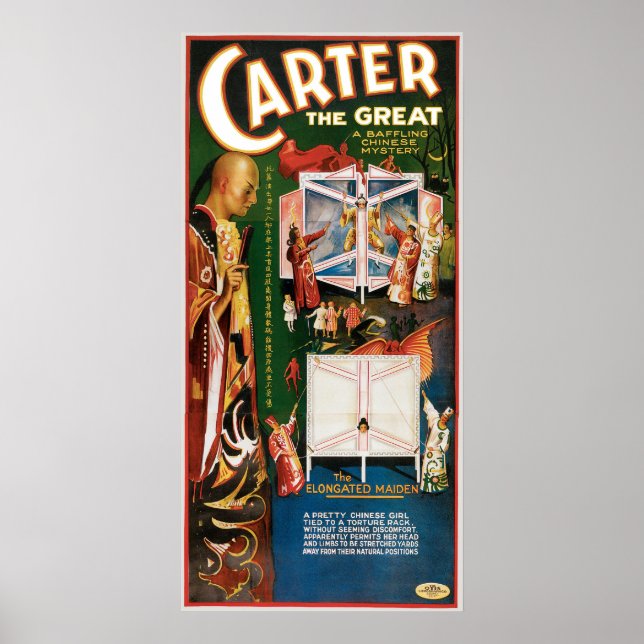 Pôster Carter The Excelente ~ Weird Wizard Vintage Magic  (Frente)