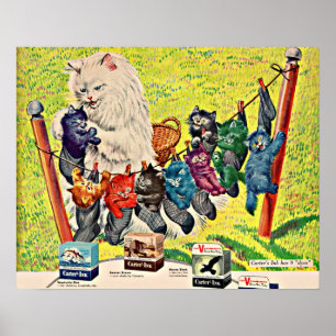Poster Carter's Ink and mama cat and kittens