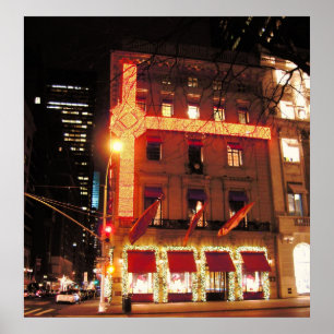 Poster Cartier Store NYC Christmas 2010 Canvas Print