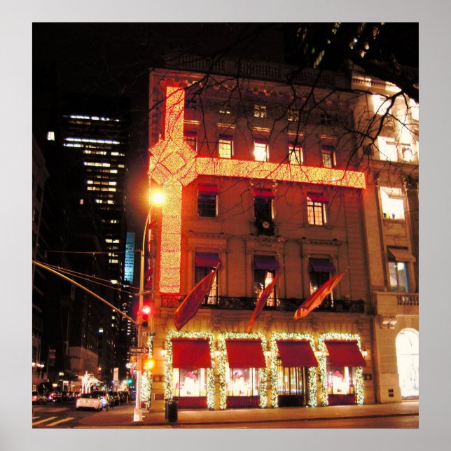 Poster Cartier Store NYC Christmas 2010 Canvas Print (Frente)