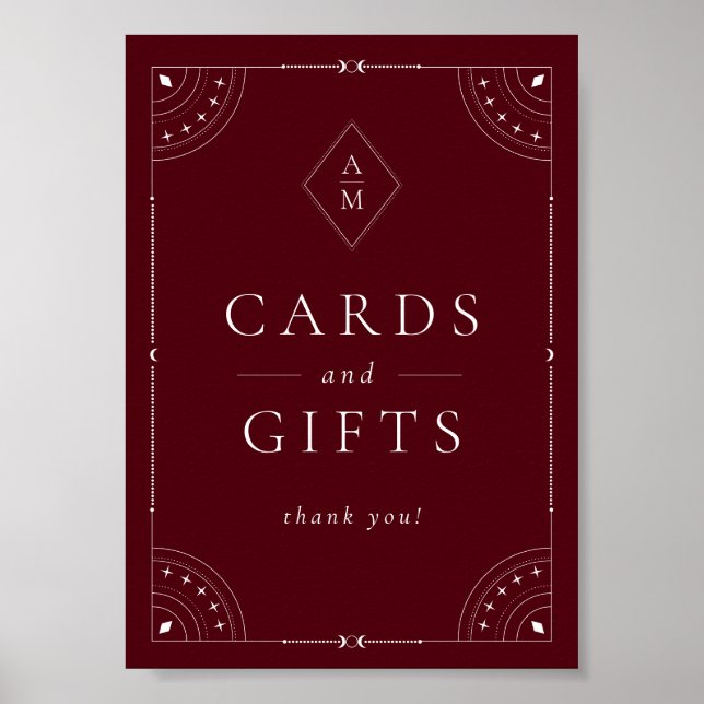 Poster Cartões Celestiais e Estrelas Escuros e Presentes (Frente)