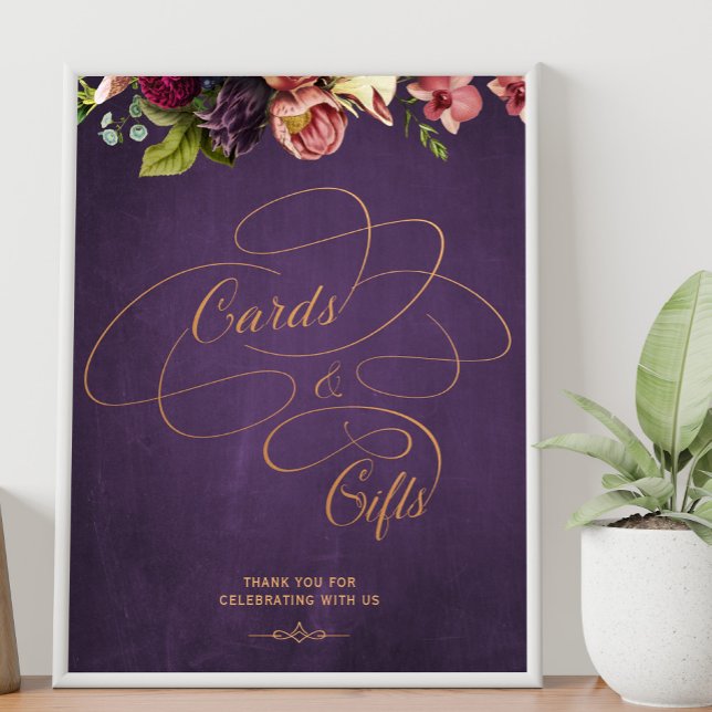 Poster Cartões clássicos de caligrafia e sinal de present (Criador carregado)