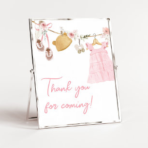 Poster Cartões de agradecimentos De Roupas De Boho De Beb