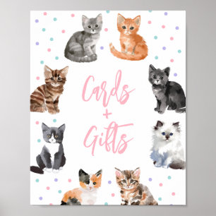 Poster Cartões de Aniversário de Gato de Gato de Gato de