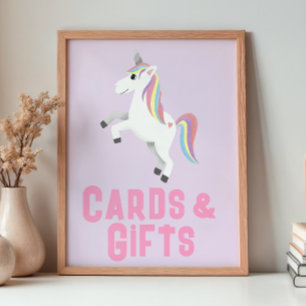 Poster Cartões de Aniversário de Unicórnio Mágico para Me