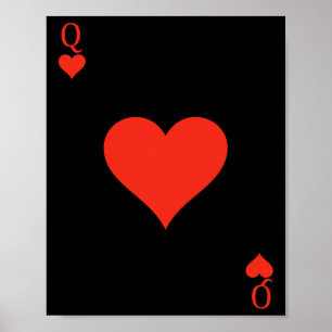 Poster Cartões De Brincadeira Da Rainha Do Coração